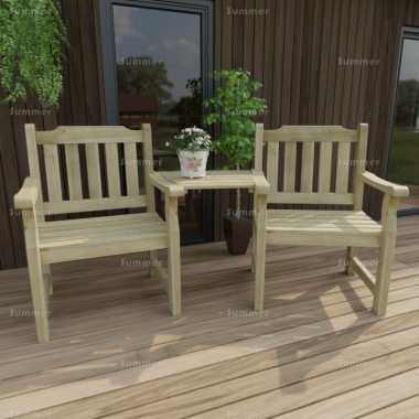 2 Seater Companion Set 229 - Pressure Treated, Angled Tray 2 Seater Companion Set 229 - Pressure Treated, Angled Tray