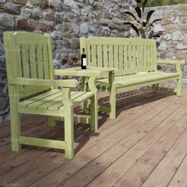 4 Seater Companion Set 232 - Pressure Treated, Angled Tray