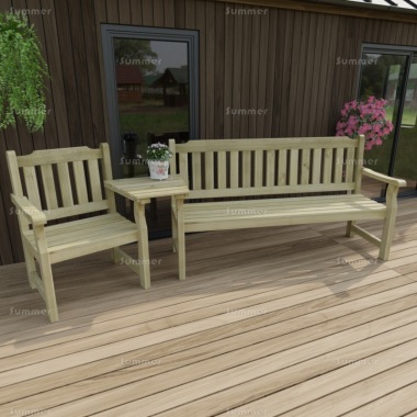 4 Seater Companion Set 232 - Pressure Treated, Angled Tray 4 Seater Companion Set 232 - Pressure Treated, Angled Tray