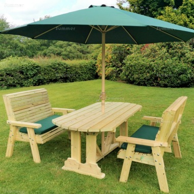 4 Seater Dining Set 657 - Pressure Treated, Benches, Table