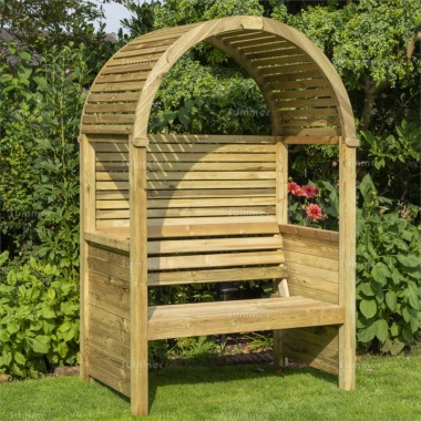 Pine Garden Arbour 347 - Pressure Treated, Slatted Roof, FSC® Certified