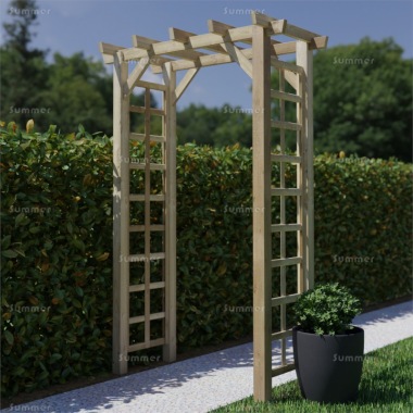 Garden Arch 28 - Square Trellis, Pressure Treated