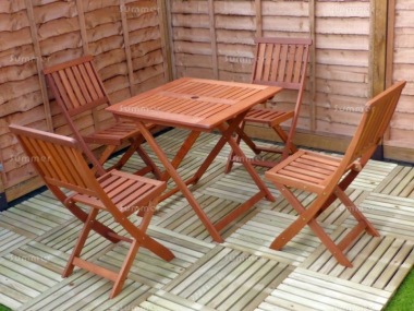 4 Seater Hardwood Set 110 - Folding Chairs, Folding Table 4 Seater Hardwood Set 110 - Folding Chairs, Folding Table