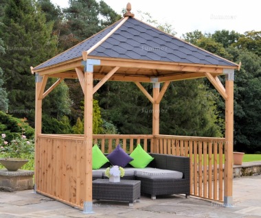 Wooden Gazebo 62 - Hipped Roof, Multiple Wall Options