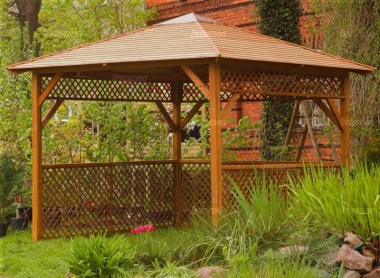 Wooden Gazebo 47 - Hot Tub Cover, Slatted Roof Wooden Gazebo 47 - Hot Tub Cover, Slatted Roof