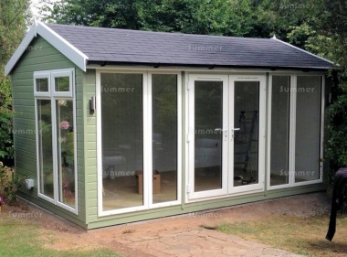 Apex Garden Office 485 - Painted, Double Glazed PVCu