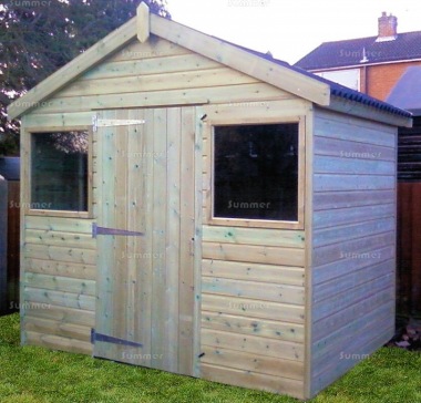 Pressure Treated Apex Shed 615 - Thicker Boards, Corrugated Roof