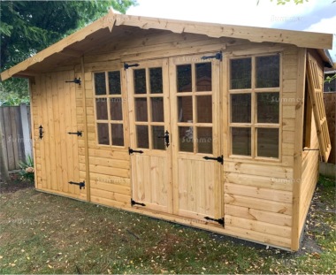 Georgian Apex Summerhouse 147 - Two Rooms, Double Door, Fitted Free