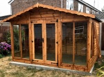 Apex Summerhouse 120 - Large Panes, Double Door, Fitted Free Apex Summerhouse 120 - Large Panes, Double Door, Fitted Free