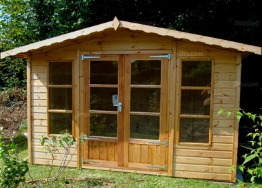 Apex Summerhouse 151 - Low Level Glazing, Double Door, Fitted Free Apex Summerhouse 151 - Low Level Glazing, Double Door, Fitted Free