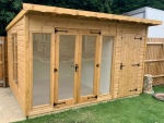 Pent Summerhouse 158 - Two Rooms, Large Panes, Fitted Free Pent Summerhouse 158 - Two Rooms, Large Panes, Fitted Free