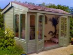 Side Door Apex Summerhouse 517 - Double Doors, Toughened Glass