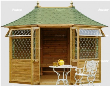 Leaded Octagonal Summerhouse 861 - Pressure Treated Leaded Octagonal Summerhouse 861 - Pressure Treated