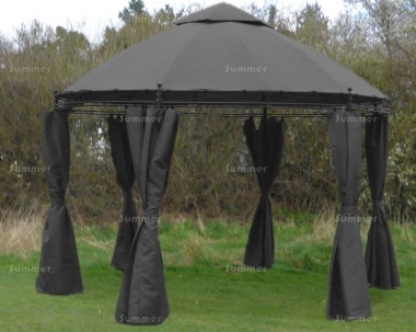 Metal Gazebo 183 - Round, Side Curtains