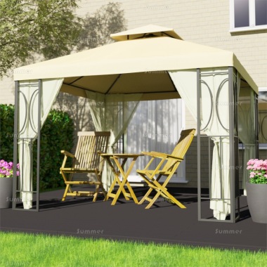 Gazebo 104-B - Metal, Hipped Roof, Side 