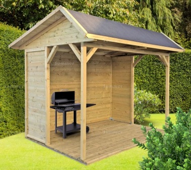 Gazebo 767 - Apex Roof, Pressure Treated, Boarded Walls Gazebo 767 - Apex Roof, Pressure Treated, Boarded Walls