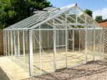 Large Aluminium Greenhouse 606 - Box Section, Toughened Glass Large Aluminium Greenhouse 606 - Box Section, Toughened Glass