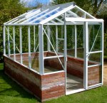 Dwarf Wall Aluminium Greenhouse 61 - Toughened Glass Dwarf Wall Aluminium Greenhouse 61 - Toughened Glass