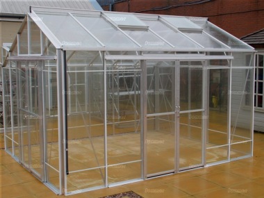 Large Aluminium Greenhouse 621 - Box Section, Double Door Large Aluminium Greenhouse 621 - Box Section, Double Door