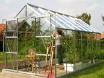 Grey Aluminium Greenhouse 157 - Extra Tall High Eaves Grey Aluminium Greenhouse 157 - Extra Tall High Eaves