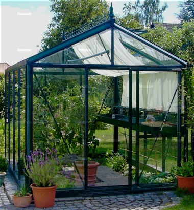 Aluminium Greenhouse 36 - Box Section, Toughened Glass Aluminium Greenhouse 36 - Box Section, Toughened Glass