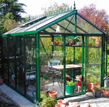 Aluminium Greenhouse 361 - Box Section, Toughened Glass Aluminium Greenhouse 361 - Box Section, Toughened Glass
