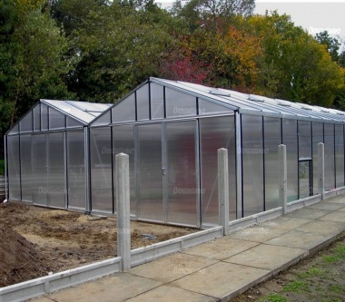 Large Twin Apex Greenhouse 371 - Box Section Large Twin Apex Greenhouse 371 - Box Section