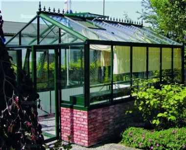 Large Dwarf Wall Aluminium Greenhouse 39 - Box Section Large Dwarf Wall Aluminium Greenhouse 39 - Box Section