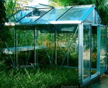 Aluminium Greenhouse 58 - Box Section, Toughened Glass