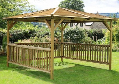 Pressure Treated Gazebo 956 - Hipped Roof Pressure Treated Gazebo 956 - Hipped Roof