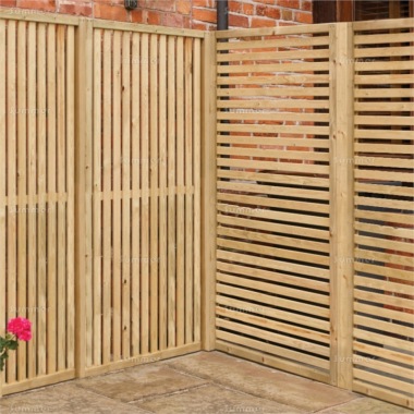 Pressure Treated, Horizontal Slat Screen 866 - Posts Included, FSC® Certified