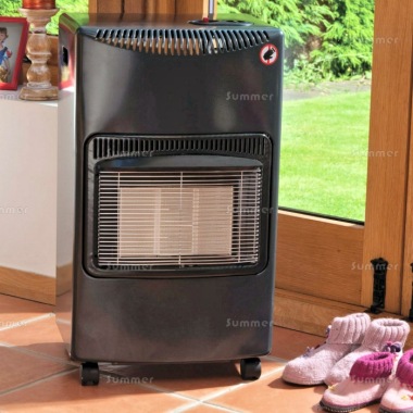 Indoor Gas Heater 161 - 4.2 kW, Hose and Regulator, Variable Heat Settings