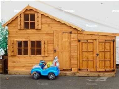 double storey wooden playhouse