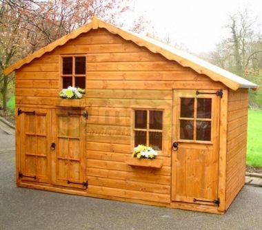 double storey wooden playhouse