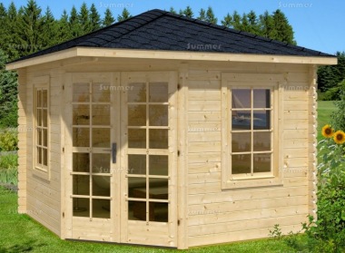 Corner Log Cabin 316 - 28mm, Plain or Georgian