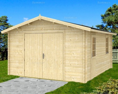 Wooden Log Garage 436 - Apex, Personnel Door