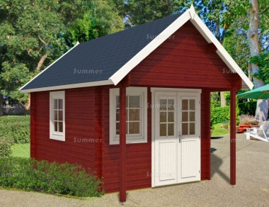 Apex Log Cabin 443 - Loft, Double Door, Plain or Georgian Apex Log Cabin 443 - Loft, Double Door, Plain or Georgian