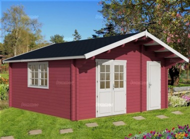 Two Room Apex Log Cabin 473 - Double Glazed Two Room Apex Log Cabin 473 - Double Glazed