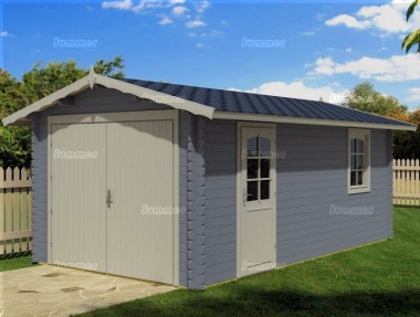 Wooden Log Garage 475 - Apex, Personnel Door Wooden Log Garage 475 - Apex, Personnel Door