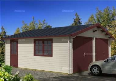 Wooden Log Garage 478 - Apex, Personnel Door Wooden Log Garage 478 - Apex, Personnel Door