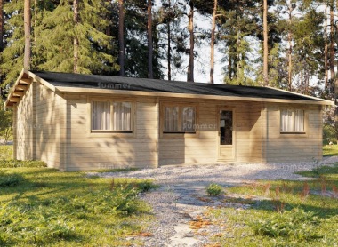 Five Room Apex Log Cabin 584 - Double Glazed, Integral Porch