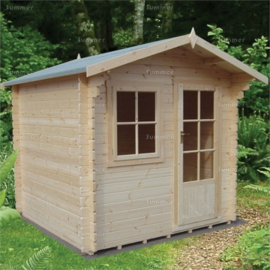 Georgian Apex Single Door 28mm Log Cabin 121 Georgian Apex Single Door 28mm Log Cabin 121