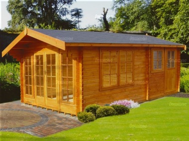 Two Room Apex Log Cabin 132 - Georgian Two Room Apex Log Cabin 132 - Georgian