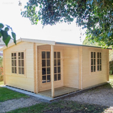 Side Door Apex Log Cabin 236 - Integral Porch
