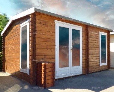 Three Room Apex Log Cabin 245 - Large Panes, FSC® Certified