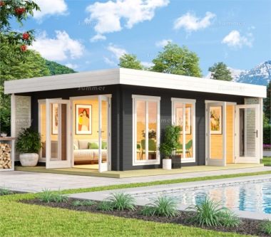 Pent Roof Log Cabin 064 - Double Glazed, FSC® Certified Pent Roof Log Cabin 064 - Double Glazed, FSC® Certified