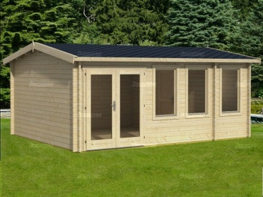 Two Room Side Door Apex Log Cabin 535 - Double Glazed Two Room Side Door Apex Log Cabin 535 - Double Glazed