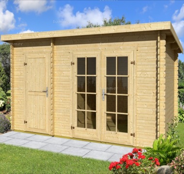 Two Room Pent Log Cabin 631 - Shed and Summerhouse, PEFC Certified
