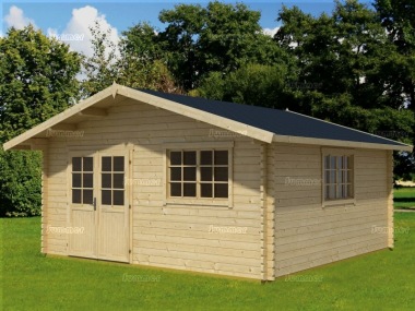 Apex Double Door 45mm Log Cabin 71 - Double Door Apex Double Door 45mm Log Cabin 71 - Double Door