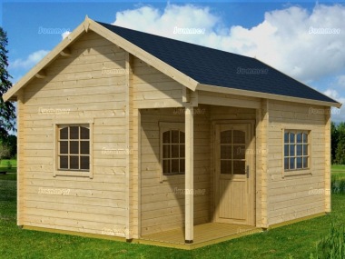 Two Room Apex 70mm Log Cabin 74 - Double Glazed, FSC® Certified